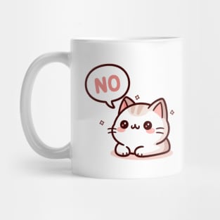 Whimsical Cat Says No Mug